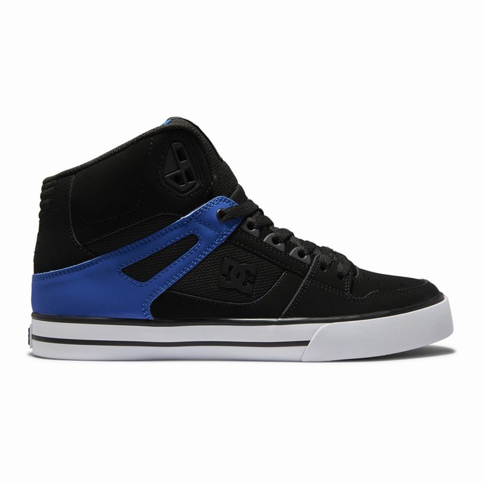 DC Pure SE High Tops Men's Black/Blue Sneakers Australia VNE-658